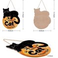 thumbnail image 2 of KAIYANG Letrero de madera con diseño de gato negro divertido, aquí vive un gato mimado, arte de pared para gatos, adorable regalo para amantes de los gatos, decoración de criaderos, placa colgante par, 2 of 5