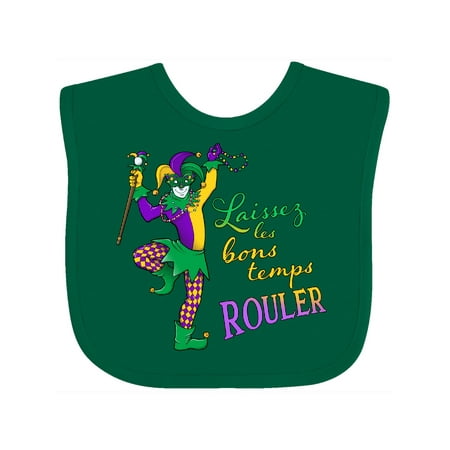

Inktastic Laissez Les Bon Temps Rouler- Let the Good Times Roll Mardi Gras Jester Gift Baby Boy or Baby Girl Bib