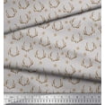 thumbnail image 2 of Soimoi Gray Cotton Poplin Fabric Antler & Star Print Sewing Fabric Yard 56 Inch Wide, 2 of 3