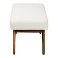 thumbnail image 4 of Baxton Studio Rika Japandi Cream Boucle Fabric and Walnut Brown Finished Wood Bench, 4 of 6