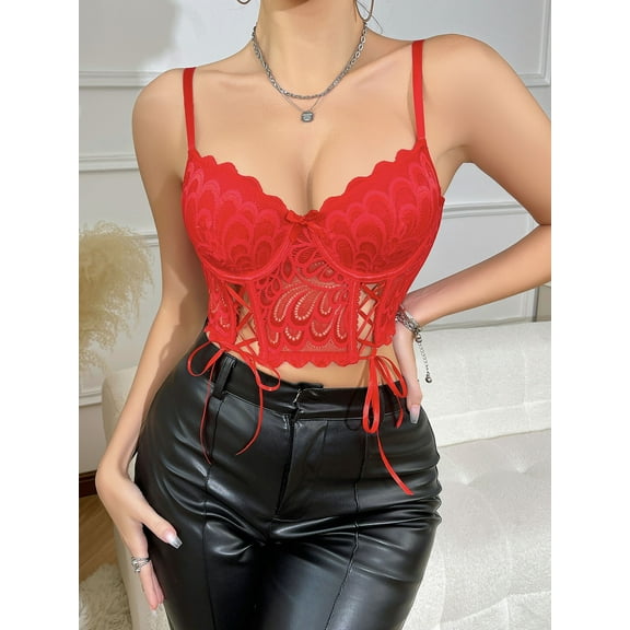 Women's Lace Camisole, Red