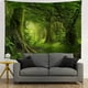 thumbnail image 3 of Tapiz de bosque virgen, árbol verde en bosque brumoso, tapiz para colgar en la pared, paisaje natural, decoración de pared para sala de estar, dormitorio, 59.1 x 51.2 pulgadas, 3 of 5