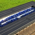 thumbnail image 4 of SUMMIT LIVING 56" Rectangular Gas Fire Pit Table, 50,000 BTU Wicker Propane Fire Pit with Lid & Blue Fire Glass, Black & Brown, 4 of 12