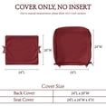 thumbnail image 3 of Pakunoda 24" X 24" Outdoor Deep Seat Cushion Replacement Slipcovers, 6 Set of Waterproof Patio Furniture Cushion Covers, Outdoor Cushion Covers with Zipper for Patio Furniture, Burgundy, 3 of 7