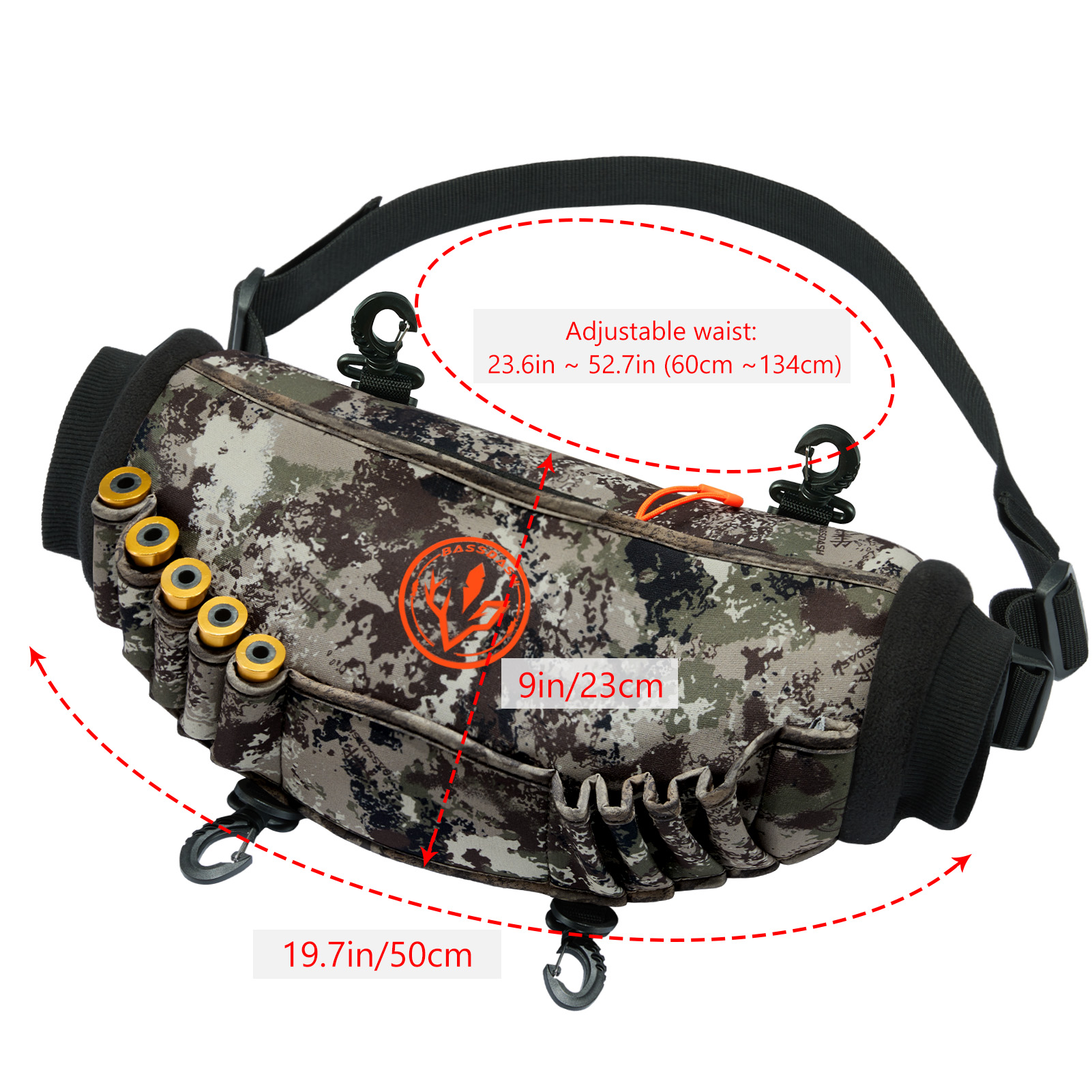 Bassdash Camo Hunting Muff Insulated Fleece Lined Hand Warmer Outdoor Windproof Water Resistant