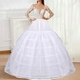 thumbnail image 2 of Ediodpoh Skirts for Women Extra Long Super Bridal Wedding Dress Petticoat Underskirt with 6 Hoopless Adjustable Steel Rings Long Skirts White One Size, 2 of 9