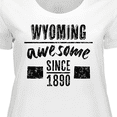 thumbnail image 4 of Inktastic Wyoming Awesome Since 1890 Women's Plus Size T-Shirt, 4 of 5