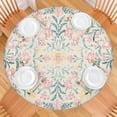 thumbnail image 2 of Elasticized Round Table Cover in a Cheerful Bohemian Floral Print, Designed to Fit 52 to 56 Inch Diameter Tables Flawlessly, 2 of 7