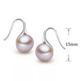 thumbnail image 5 of K-KED Elegant 925 Sterling Silver 9-10mm Freshwater Pearl Drop Hook Earrings Gift-Pink, 5 of 8