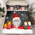 thumbnail image 2 of Homewish Cartoon Cute Gnome Queen Sheet Sets, Magic Christmas Eve Flat Sheet, Dreamy Xmas Snowflake Queen Fitted Sheet, Ultra Soft Bedroom Decor, 4 Pieces, 2 of 7