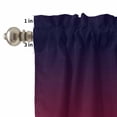 thumbnail image 4 of Purple Red Curtain Valances Set Gradient Kitchen Curtains 24&nbsp;inch Length Rod Pocket Valance and Tiers 3 Piece Set Small Bedroom Bathroom Laundry Decor, 4 of 9