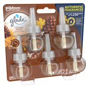 Glade PlugIns Scented Oil 5 Refills, Air Freshener, Cashmere Woods, Essential Oil Infused Wall Plug In, 3.35 FL oz, Pack of 5
