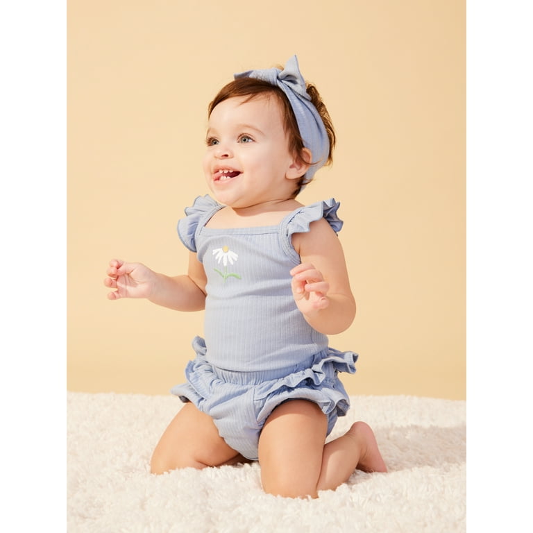 Little Star Organic Baby Girls 5Pk Sleeveless Bodysuits Size
