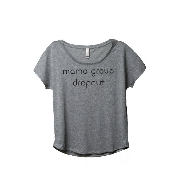 Thread Tank Mama Grop Dropout Women's Fashion Relaxed Slouchy Dolman T-Shirt Tee Heather Grey 3X-Large