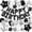 black, variant on Black and Silver Birthday Decorations, 3D Foil Black Happy Birthday Balloons Banner with Star Balloons, Confetti Balloon, Hanging Swirls, for Boys Girls Men Women Party Decorations