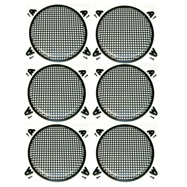 6 Absolute 10" Subwoofer Metal Mesh Cover Waffle Speaker Grill Protect