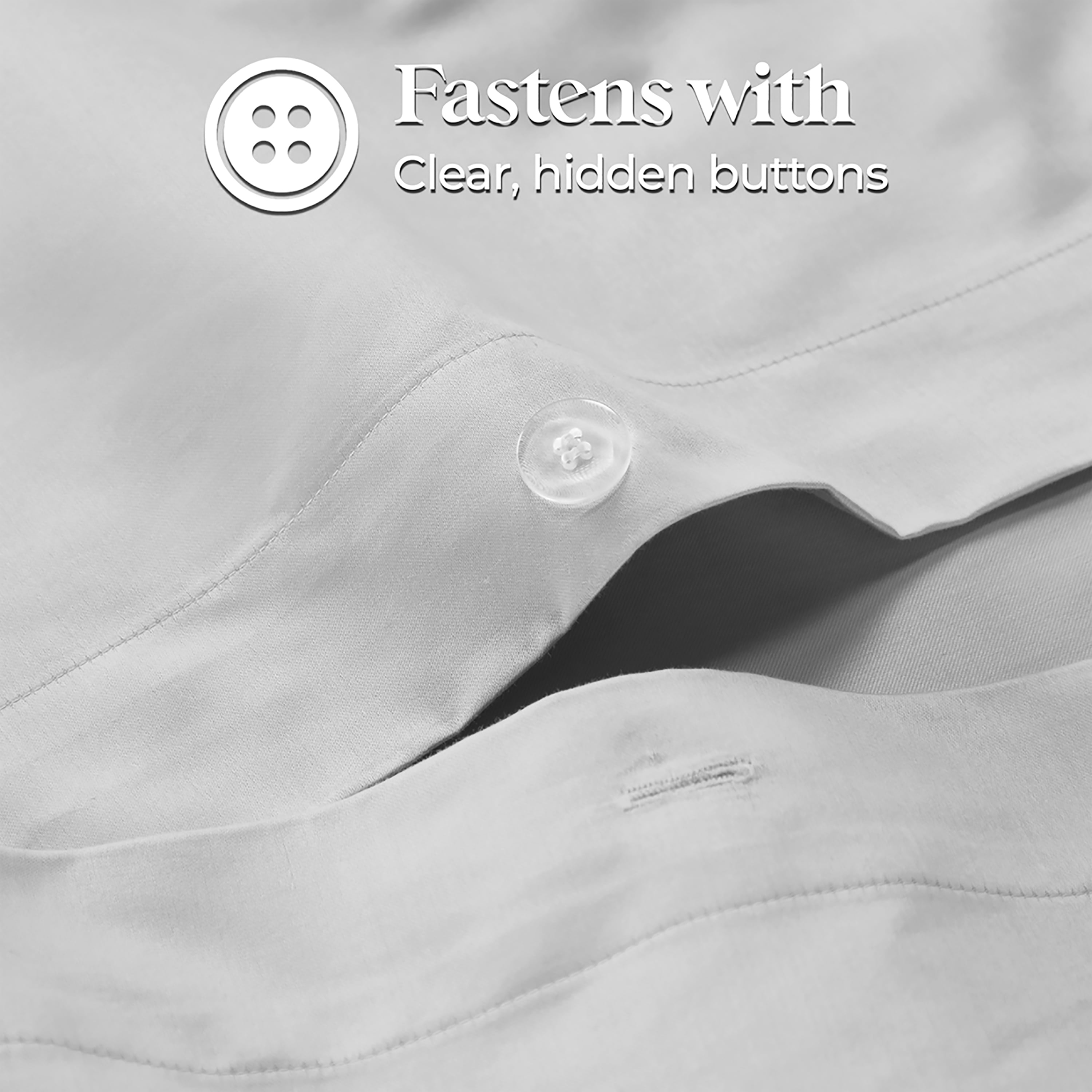 Superior Egyptian Cotton 1200 TC Solid Platinum Duvet Set, King/California King