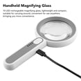thumbnail image 3 of Magnifying Glass, Illuminated Handheld Magnifier High Clarity Touch Button 11X Ergonomic Long Handle 3 Levels Brightness  For Coins For Reading, 3 of 8