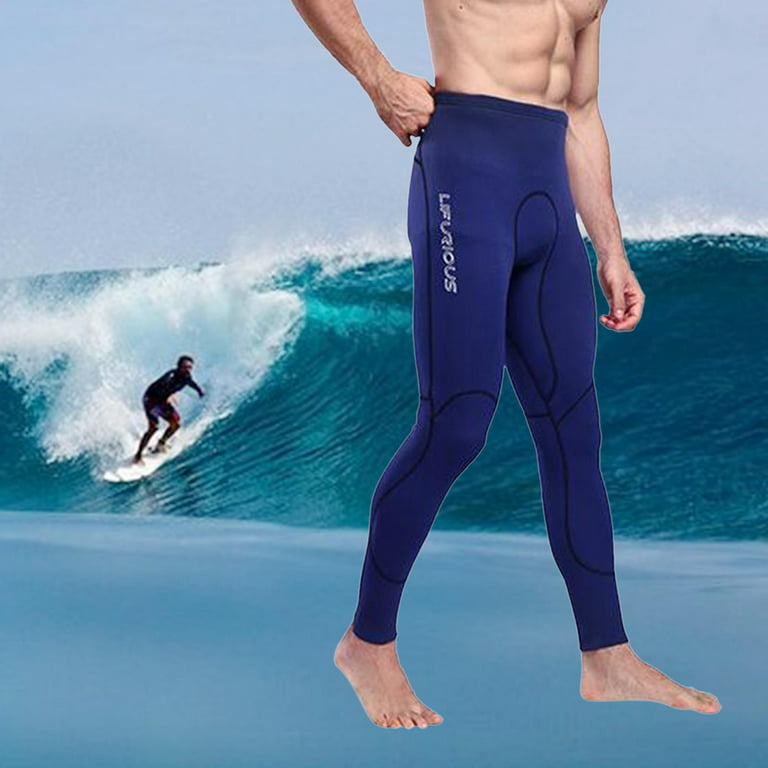 Mens Wetsuit Pants Neoprene Keep Warm 2mm for Surfing - Blue, XXL 