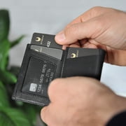 DONBOLSO Slim Card Wallet with RFID Protection, Thin Small Wallet, 9 Card Slots for up to 13 Cards