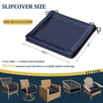 thumbnail image 2 of Kimunuk 2Pcs Outdoor Chair Cushions Slipcovers, 18.5" x 16" Replacement Waterproof Non-Slip Patio Seat Cushion Covers with Handle,Navy Blue, 2 of 7
