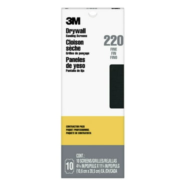 3M COMPANY 99436 10CT 220Grit Waterproof Silicon Carbide Screen