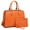 Orange, variant on Dasein Women Satchel Handbags Shoulder Purses Totes Top Handle Work Bags with 3 Compartments