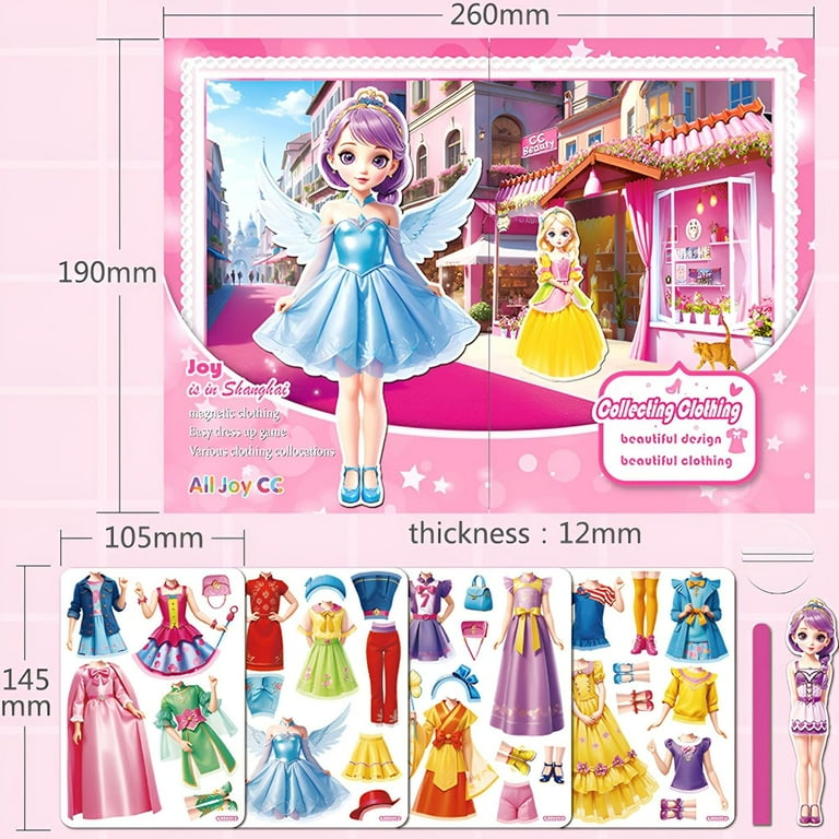 Magnetic Princess Dress-Up Paper Dolls, Magnetic Dress-Up Game, Play and  Travel Toy Set with Magnetic Dress-Up Dolls and Girls Costumes,Toddler  Girl ...