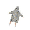 thumbnail image 4 of Oversized Wearable Blanket Hoodie For Adult Kids - Big Hooded Sherpa Junior Sweatshirt With Front Pocket, 4 of 5