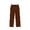 26P-Brown, variant on Kids High Waisted Soft Stretch Straight Leg Sports Casual Pants for Girls with Pockets Solid Color Versatile School Wear