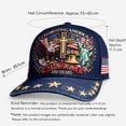 thumbnail image 5 of 250th Anniversary Baseball Cap American 1776-2026, Patriotic Flag and Cross Print Hat, Vintage Dad Cap for Men Women, 5 of 7