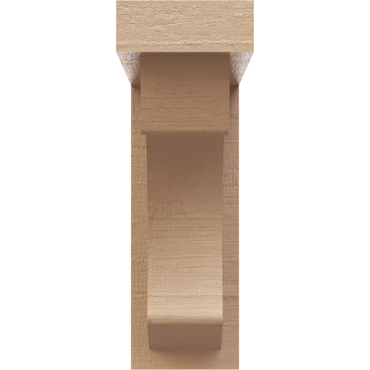3"W x 6"D x 9"H Classic Emerson Rough Cedar Woodgrain TimberThane Corbel, Primed Tan