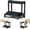 Black, variant on Double Step Foot Rest Under Desk, Adjustable Wooden Desk Foot Rest with 4 Heights, Ergonomic Foot Stool with Cushion for Office, Gaming & Study (Black)