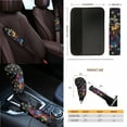 thumbnail image 4 of Yuyamidu Dog Car Seat Cover Split Covers Colorful Dog Paw Steering Wheel Cover Seatbelt Pads Auto Armrest Cover Trash Bin Rearview Mirror Cover Handbrake Cover Set Coasters Auto Decor Set of 14, 4 of 7