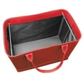 thumbnail image 2 of Home District File Organizer Tote Faux Leather Letter Size, File & Paper Sorter & Organizer, Red, 2 of 9