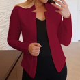 thumbnail image 1 of [Bluetmall] Blazers De Oficina Informales Con Bolsillo Para Mujer , Chaquetas De Trabajo Con Bolsillos Frontales , Drapeadas, 1 of 4