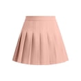 thumbnail image 6 of Purcolt Women's Pleated School Uniform Skirt, High Waist Mini Length A-Line Pull-On Silhouette Smooth Woven Preppy Soft Feel for Travel and Everyday Wear, 6 of 6