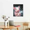 thumbnail image 2 of JEUXUS Canvas Print Animal Wall Art Lovely Pig Picture Painting Funny Artwork for Bathroom Home Decoration Ready to Hang, 2 of 4