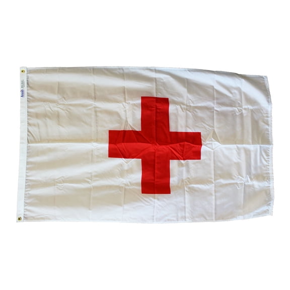 Red Cross - 3'X5' Nylon Flag