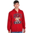 thumbnail image 4 of Street Fighter Ryu's Gym Workout Men Big & Tall Zip Hoodie Brisco Brands 3X, 4 of 5