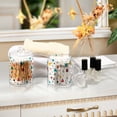 thumbnail image 4 of Yayeee 2 Pack Qtip Holder Bathroom Cotton Swab Canister with Lid Clear Dispenser Set, Red Simple Shapes, 4 of 6