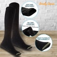 thumbnail image 5 of Lovely Annie Women's 3 Pairs Cute High Knee Cotton Socks, Cozy Fluffy Fancy with a Wide Color and Size Range Size 7-9 A158212Black,Grey,Navy, 5 of 9