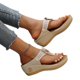 thumbnail image 2 of Sandalias de playa para mujer Sandalias con tacón inclinado y punta con clip, 2 of 5
