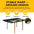 thumbnail image 4 of Navy Blue Christmas Tree Table Cloths for 3 Foot Rectangle Tables, Xmas Tree Winter Snowflake Patio Waterproof Elastic Fitted Tablecloths, Washable Rectangular Table Cover for Camping, 4 of 8