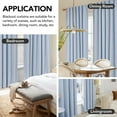 thumbnail image 4 of 100% Blackout Curtains – Linen Blend, Thermal Insulated, Noise-Reducing Drapes – Grommet & Back Tab Window Panels – Light Blocking & Privacy Protection – 2 Panels, Baby Blue, 52W x 96L Inch, 4 of 14