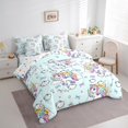 thumbnail image 3 of Feelyou Magic Unicorn Bedding Comforter Set 7-Piece, Cartoon Rainbow King Bedding Sets, Princess Bowknot Bed Sheets, Microfiber Bedroom Decor, 3 of 7