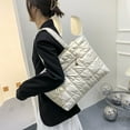 thumbnail image 6 of Hfyihgf Puffer Tote Bag for Women Quilted Puffy Handbag Lightweight Winter Down Cotton Padded Shoulder Bag Down Padding, 6 of 7