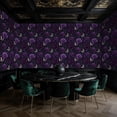 thumbnail image 5 of Peel and Stick Wallpaper Purple Roses Butterflies Dark Wall Mural 17.7in x 9.8ft Self Adhesive Removable Wall Paper Renter Friendly Wallpaper for Nursery Bedroom Cabinets, 5 of 8