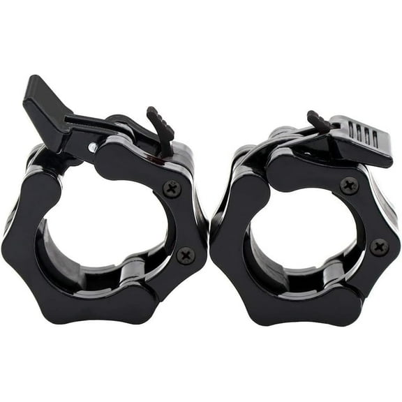 Olympic Barbell Clamps Collars ,2 inch Weight Clips,Quick Release Pair Weight Clips for Barbell Black