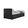 thumbnail image 6 of Meridian Furniture Ivy Black & Cream Velvet Twin Trundle/Storage Bed, 6 of 8